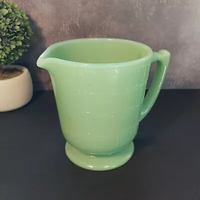 JADEITE DEPRESSION STYLE GLASS 4 CUP MEASURING CUP PITCHER Vintage Vase Bowl • $31.95