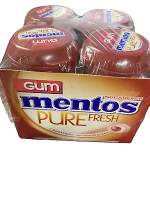 (x4) Mentos Gum Pure Fresh Cinnamon 4-50 Piece Bottles 10/25 • $18.99