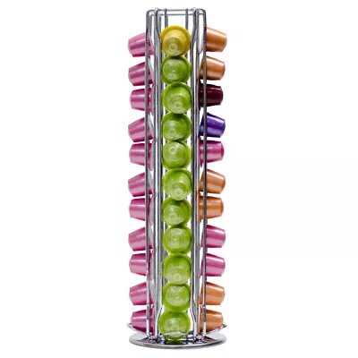 Nespresso Coffee Pods Holder Dispenser Rack Holds 44 Capsules 360 Rotate • $12.17