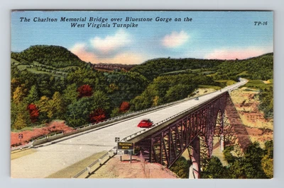 £7.78 • Buy Turnpike WV- West Virginia, Charlton Memorial Bridge, , Vintage Postcard