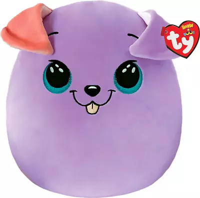 Ty Squish-a-boos - Bitsy The Purple Dog - Large 14 Inches - Squishy Beanies -... • $19