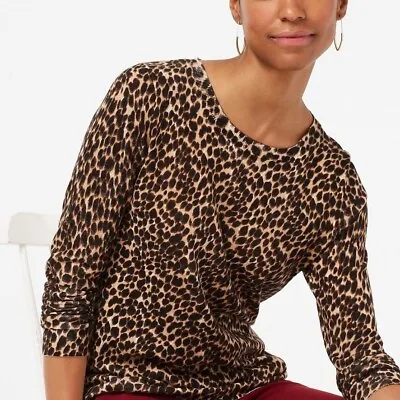 New J. Crew Leopard Teddie Sweater Sz XS • $28