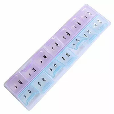 7 Day Pill Box Medicine Tablet Dispenser Organiser Storage Case Day/night • £2.20