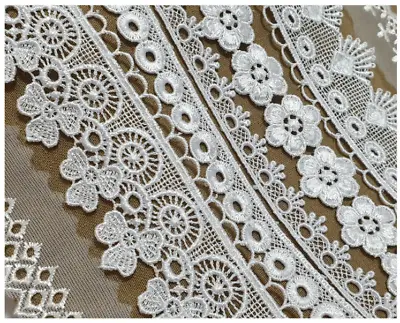 Vintage Lace Ribbon Trim Crochet Ivory/White Bridal Shabby Chic Sewing Wedding • £2.99