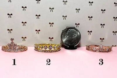 Dollhouse Miniature Crowns - Very Queenly - Choice Of 1 Of 3 Crowns NEW ITEMS • $9.99