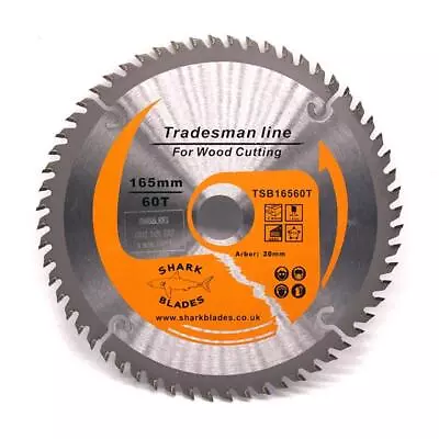 Shark Blades Circular Saw Blade 165mm X 60T Fits Dewalt Bosch Makita • £11.50