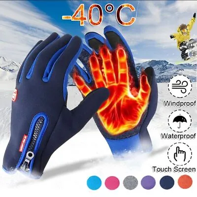 Thermal Windproof Waterproof Winter Gloves Touch Screen Warm Mittens Mens/Womens • £5.99
