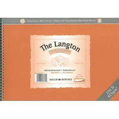 Daler Rowney Langton Watercolour Spiral Pad - 200lb / 425gsm - NOT - 12  X 9  • £21.99