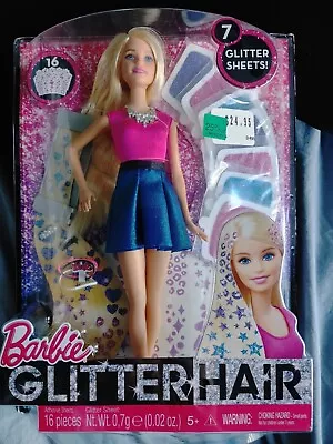Mattel 2014 Barbie Glitter Hair Design Doll Set • $45