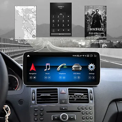 Android Screen Apple CarPlay 12.3  Display For Mercedes Benz C Class W204 NTG4.0 • $551.08