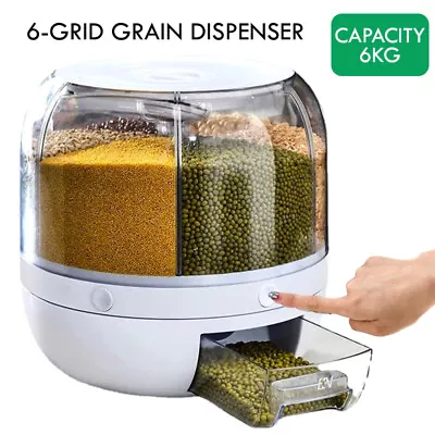 Rotating Grain Case Cereal Dispenser Storage Box Kitchen Food Rice Container • $30.69