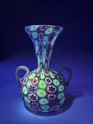 Vintage Murano Millefiori Two Handled Vase • $199.99