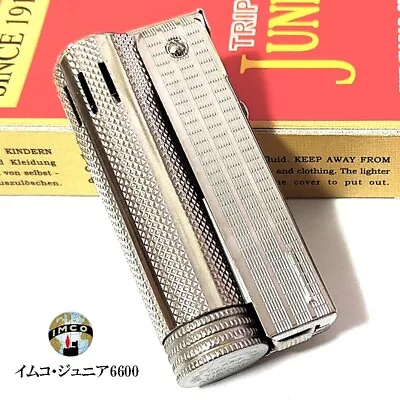 IMCO JUNIOR 6600 Silver SUS430 Stainless Steel Plain Oil Lighter Japan • £66.32