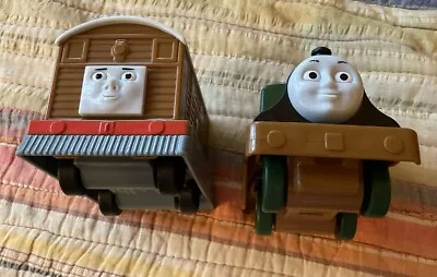 Thomas And Friends My First Push Along Emily And Toby Trains Train Mattel Two Of • $8