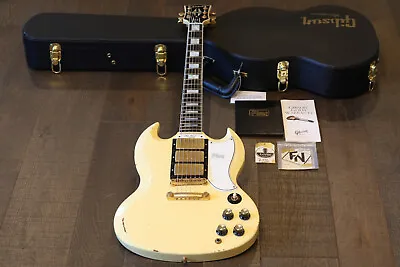 Gibson 1961 Les Paul SG Custom Made 2 Measure Aged Olympic White + COA OHSC • $4995