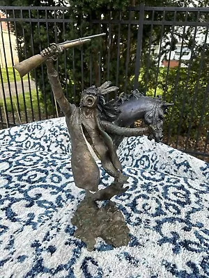 Mark Hopkins Bronze Sculpture “Good Trade” Native American Series Limited277/450 • $2600
