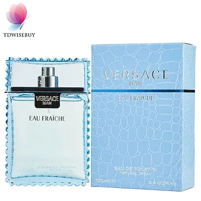 Versace Man Cologne Men By Versace 6.7 Oz EDT Spray Eau Fraiche 3.4 Oz TESTER • $87.95