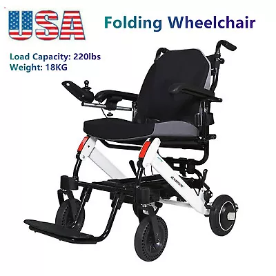 Folding Electric Wheelchair Power Chair Lightweight Mobility Aid Motorized USA • $749.99