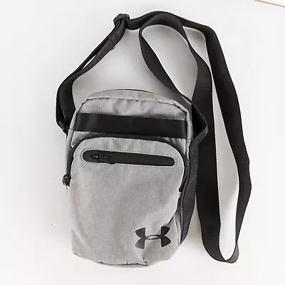 Under Armour UA Crossbody Bag Grey Black Water Resistant Adjustable Unisex  • $29