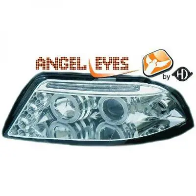 LHD Headlights Projector Pair Angel Eyes Clear Chrome For VW Passat Type3BG 00-05 • $263