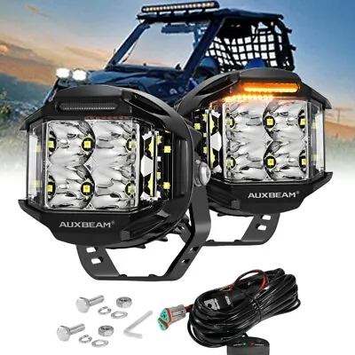 AUXBEAM 2X 4  92W Spot Flood Combo Work Spotlights Pods W/DRL For ATV UTV Can-Am • $119.36