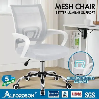 ALFORDSON Massage Office Chair Executive Gaming Racing Mesh Seat Leather Fabric • $62.95