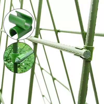 Fruit Cage Netting Bamboo Cane Clips Plant Support Connectors Fixed Buckle • £6.08