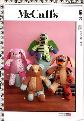  14  Plush Animals  ©2024 McCall's Sewing Craft Pattern # M8470 BRAND NEW! • $9.99