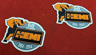 Pair (2) 426 Hemi 50 Years 1964 - 2014 Racing Decals Stickers - Last Set - New! • $45