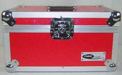 200 Red 7  Singles Vinyl Record Tough Aluminium DJ Flight Strong 45s Carry Case • £51.45