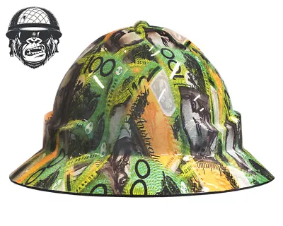 Custom Hydrographic Safety Hard Hat HUNDIES PRO CHOICE WIDE BRIM • $85