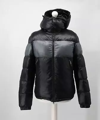 Emporio Armani Ea7 Mens Grey Black Colourblock Puffer Jacket Rrp £270 A • £76.76