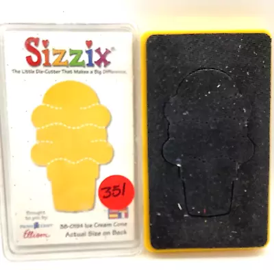 #351 Sizzix Ice-cream Cone Die 38-0194 Provo Craft Ellison • $4