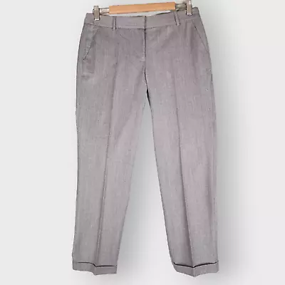 J. Crew Women's Pants Gray Size 4 Wool Cafe Capri Pockets Pleat • $19.99