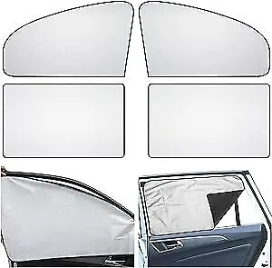 4 Pack Car Magnetic Sun Shade For Window Baby Sun Shade Rear Front Side Silver • $30.36