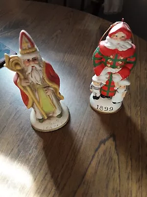 1909 Poland Santa And 1899 Santa Clause Vintage Ornaments  • $13