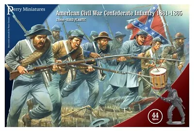 Perry Miniatures: American Civil War Confederate Infantry - 44 Figures 28mm • $34.49