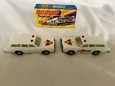 2 Matchbox Superfast No 55 Mercury Police Cars With One Original Box • £10