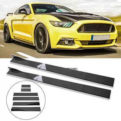 86.6'' Side Skirt Extension Rocker Panel Lip Carbon Fiber For Ford Mustang GT500 • $109.24