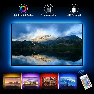 $7.99 • Buy LED TV USB Backlight Kit Computer RGB LED Light Strip TV Background Lights 1M