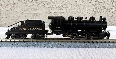 Bachmann N Scale 0-6-0 Switcher W/Slant Tender PRR #524 With 3 Freight Cars • $69