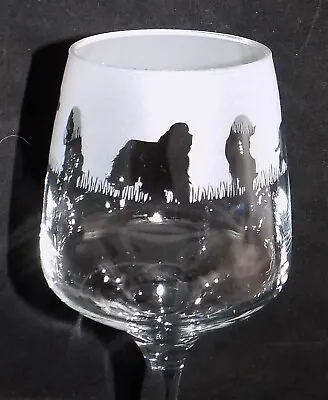 New 'COCKER SPANIEL' Hand Etched Large Wine Glass With Gift Box - Unique Gift! • £13.99