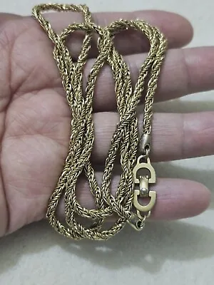 Christian Dior Vintage Gold Tone Rope Chain. Signed • £50