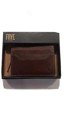 $88 • Buy BRAND NEW Frye Men's Brown Logan Leather Money Clip Vintage Credit Card Wallet
