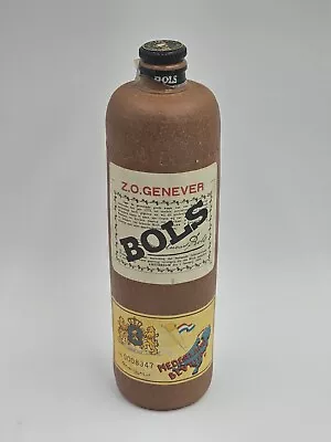 ERVEN LUCAS BOLS AMSTERDAM STONEWARE  BOTTLE Z O GENEVER EMPTY Vintage  • $13.60