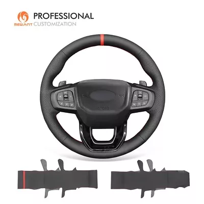 MEWANT Artificial Leather Steering Wheel Cover For Ford Ranger Everest 2022-2023 • $53.89