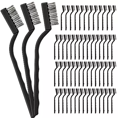 60 Pcs Mini Wire Steel Metal Brush Wire Bristle For Cleaning Rust Tool Welding • $30.89