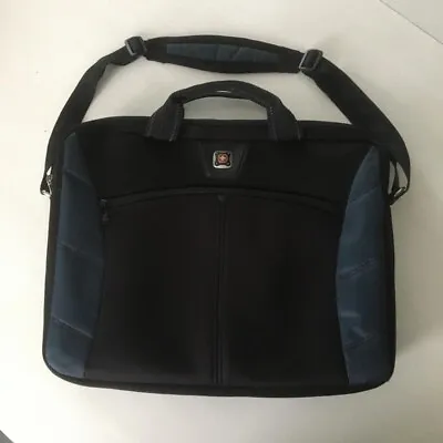 £19.99 • Buy Wenger Swiss Gear Black Padded Laptop Travel Flight Briefcase Shoulder Bag 