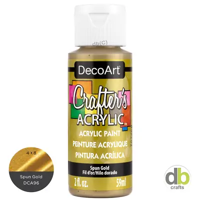 DecoArt Acrylic Paint / Crafters / Glamour Dust / Dazzling Metallic 200+ COLOURS • £1.99