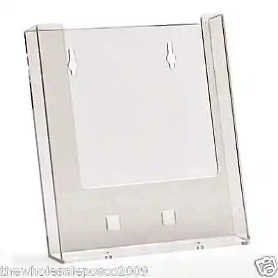 A5 WALL MOUNT LEAFLET HOLDER BROCHURE FLYER DISPENSER & MENU DISPLAY W160X X 4 • £20.89